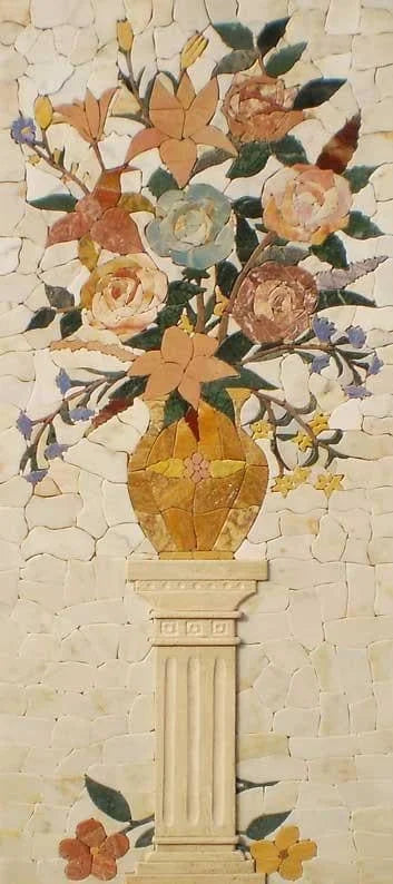 Pietra Dura - Motifs de mosaïque de carreaux floraux