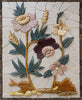 Mosaico de arte em pedra floral pré-histórico