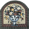 Projeto de mosaico floral do arco