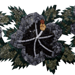 The Black Mistletoe Flower Mosaic