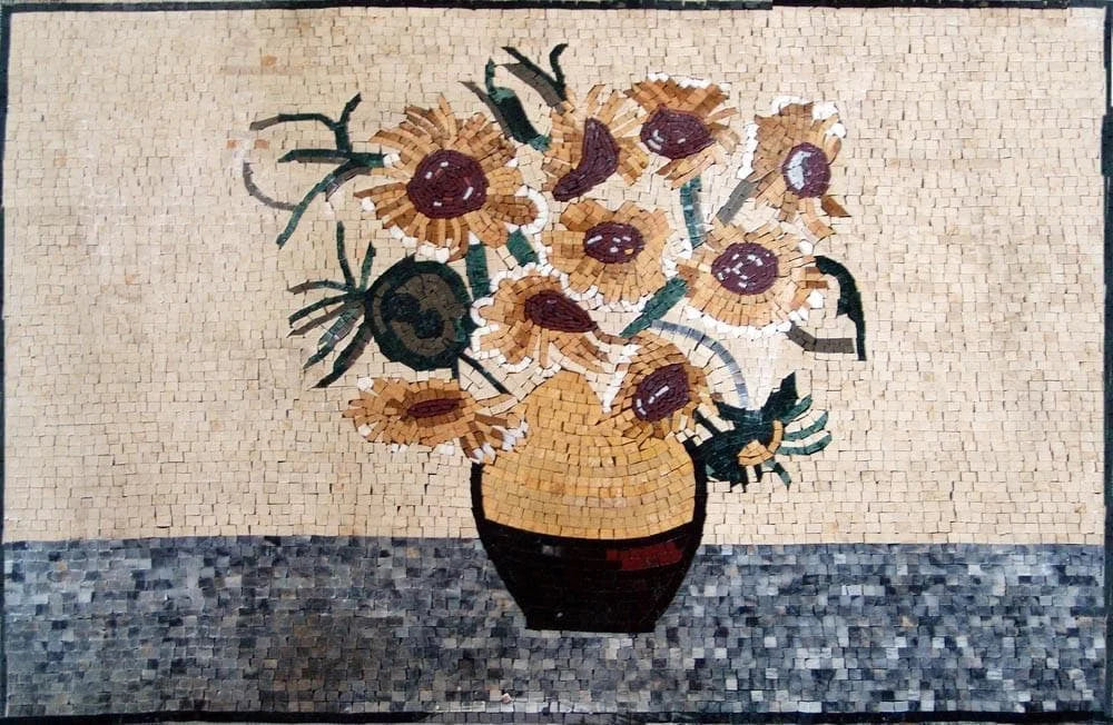Vincent Van Gogh Tournesols - Mosaic Reproduction