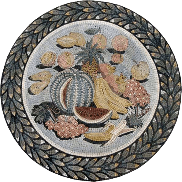 Medalhão de Mosaicos de Cozinha de Frutas