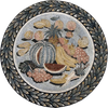 Medallón Mosaicos Cocina Frutas