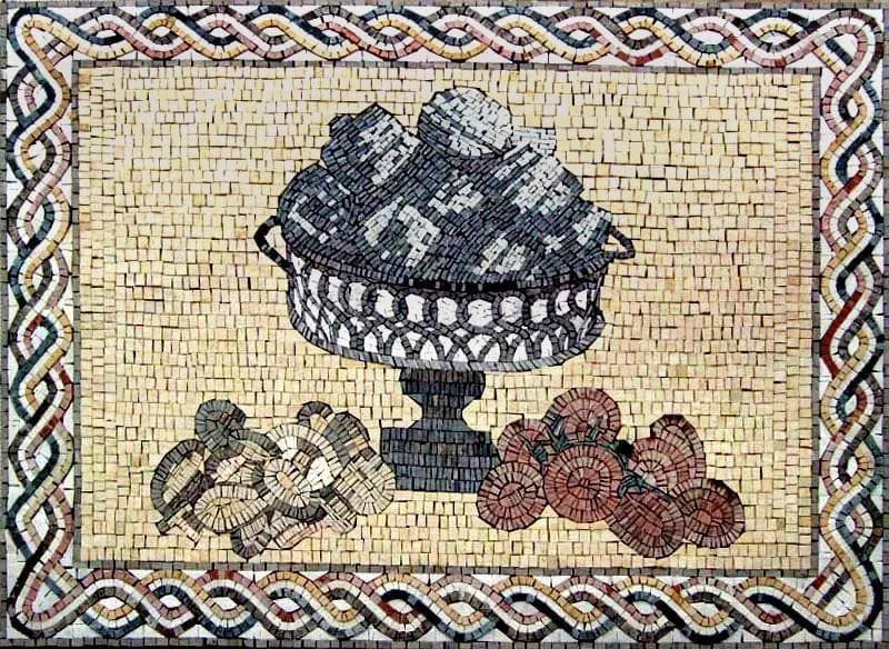 Desenhos de mosaico - tigela de mirtilo