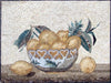 Limones - Placa para salpicaduras de mosaico en la cocina | Alimentos y Bebidas | Mozaico