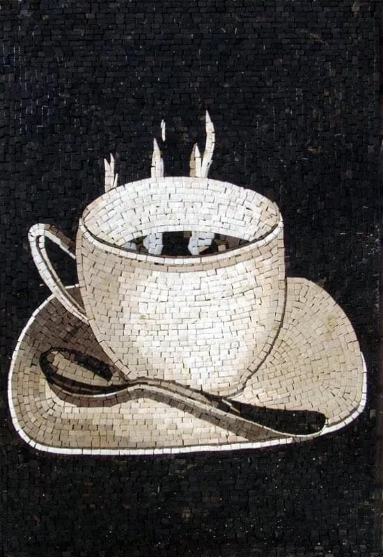 Opera d'arte a mosaico di caffè aromatico | Cibo e bevande | Mozaico
