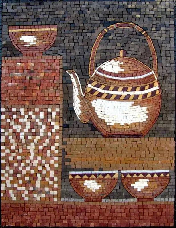 Diseños de mosaico- tetera