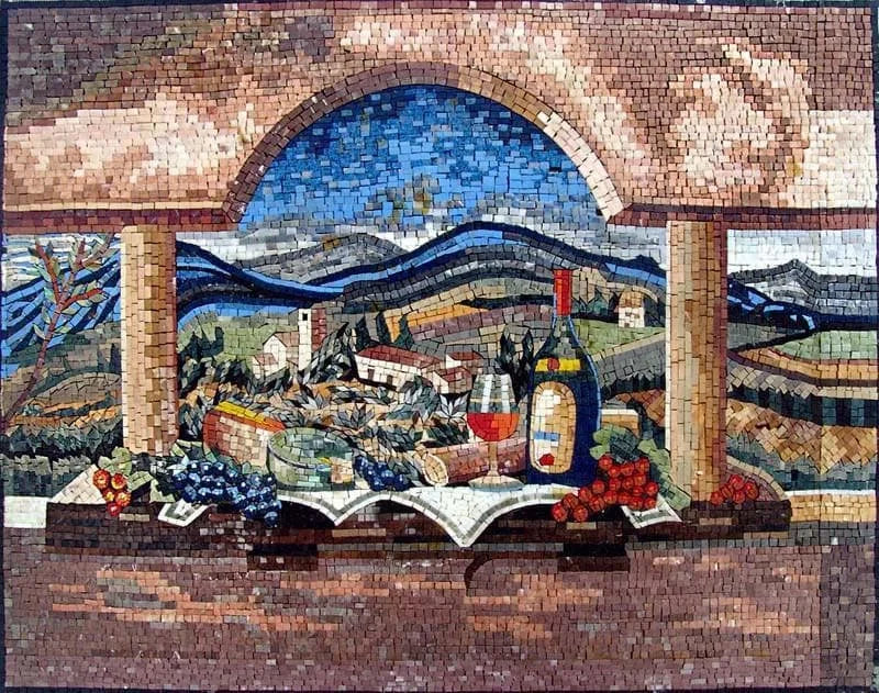 The Enchantment of Tuscany: Vineyard Mosaic Artistry