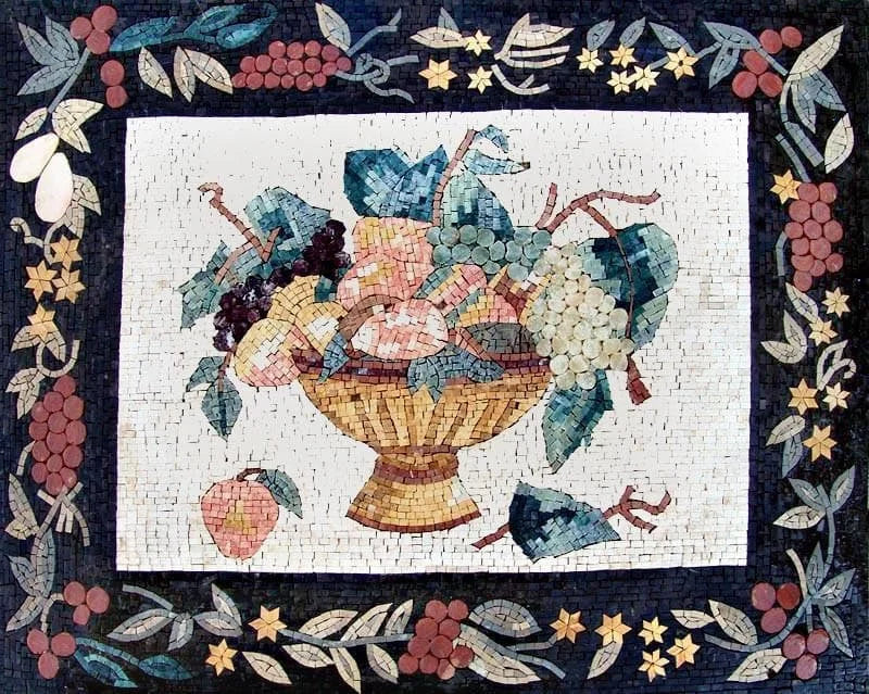 Placa para salpicaduras de cocina de mosaico - Frutas orientales