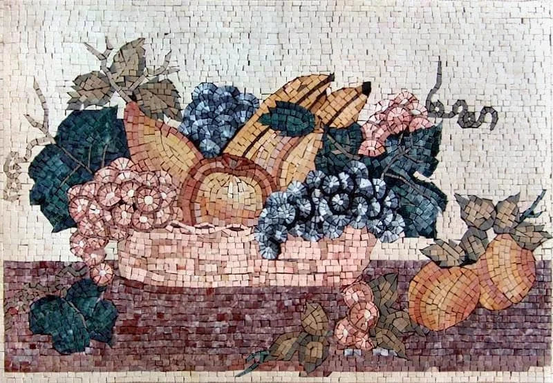 Backsplash de cocina de mosaico - Frutas exóticas