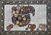Placa para salpicaduras de cocina de mosaico - Florero de frutas