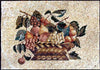 Cesto Tecido - Mural Mosaico De Frutas | Alimentos e Bebidas | mosaico