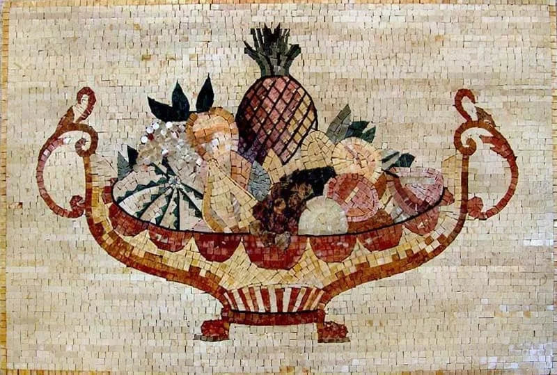 Orient Soupière - Dosseret de cuisine en mosaïque de fruits | Nourriture et boisson | Mozaïco