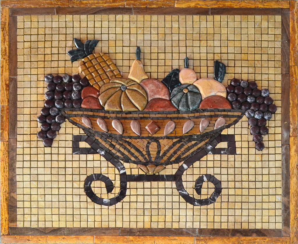 Tradizionale - Placa para salpicaduras de cocina con mosaico de frutas | Alimentos y Bebidas | Mozaico