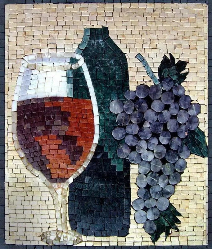 Alzatina cucina in mosaico - Vino