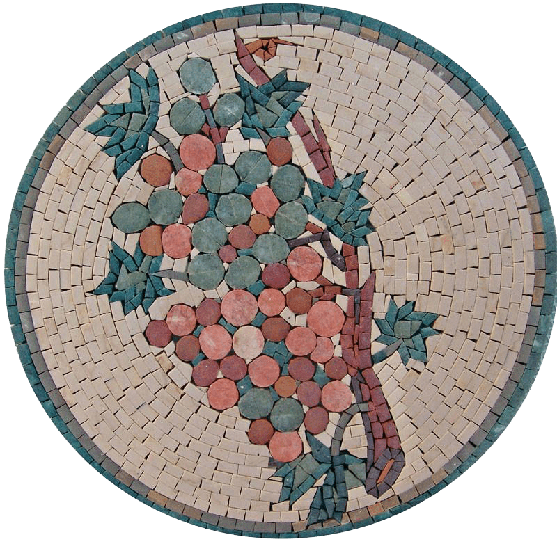 Ilustraciones abstractas del mosaico de las uvas | Alimentos y Bebidas | Mozaico