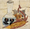Milho e uvas - arte em mosaico de pétalas | Alimentos e Bebidas | mosaico