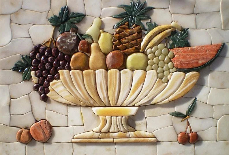 Pietre Mosaik-Obstschale: Ein Meisterwerk der Eleganz
