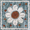 Opera d'arte astratta del mosaico - fiore della margherita