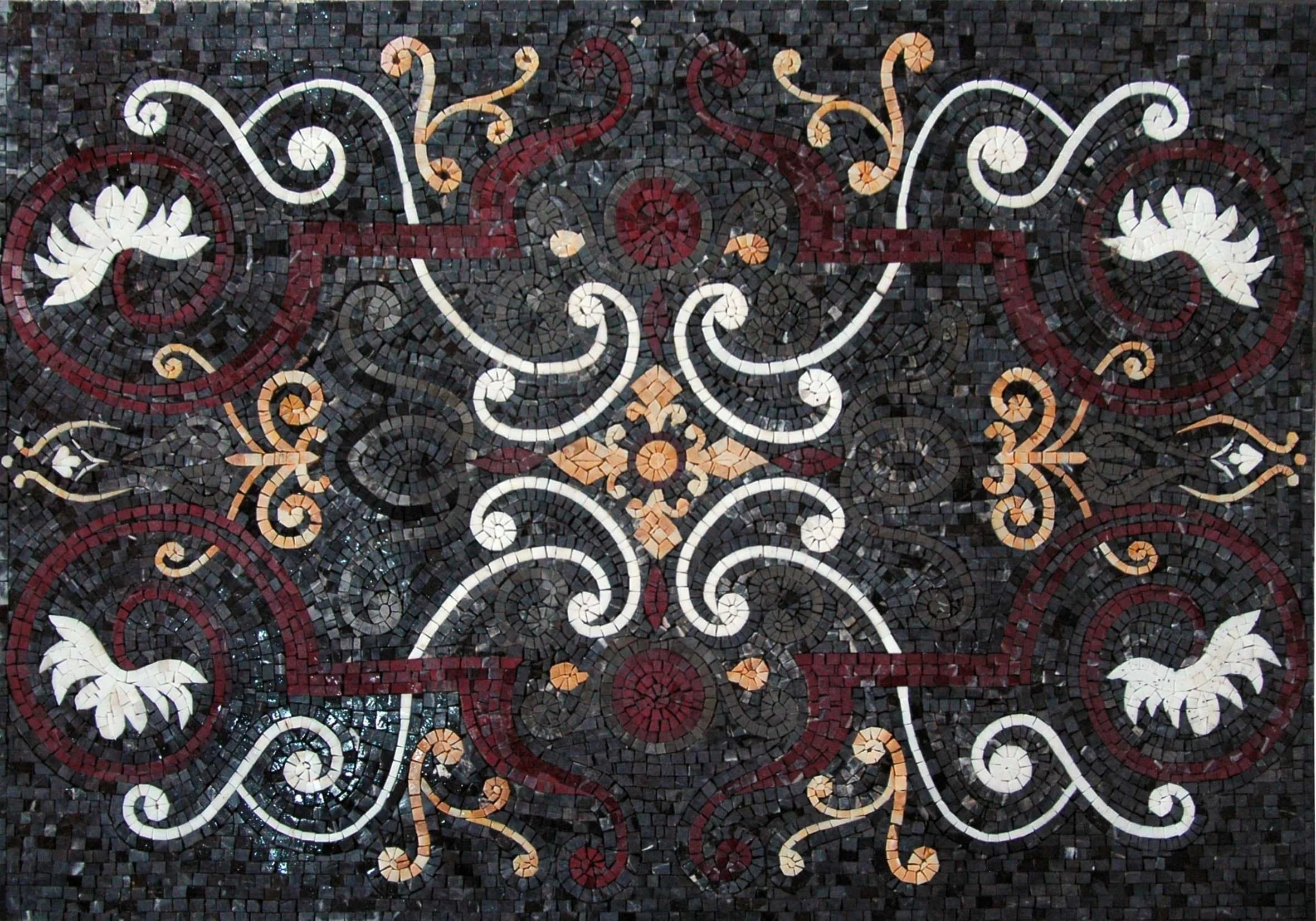 Arabesque Floral Mosaic Rug - Mosaic Design – Mozaico