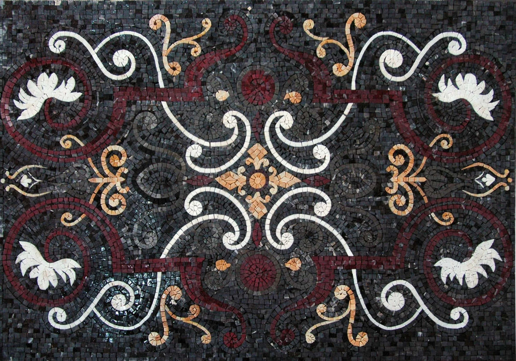 Arabesque Floral Mosaic Rug - Lutfi