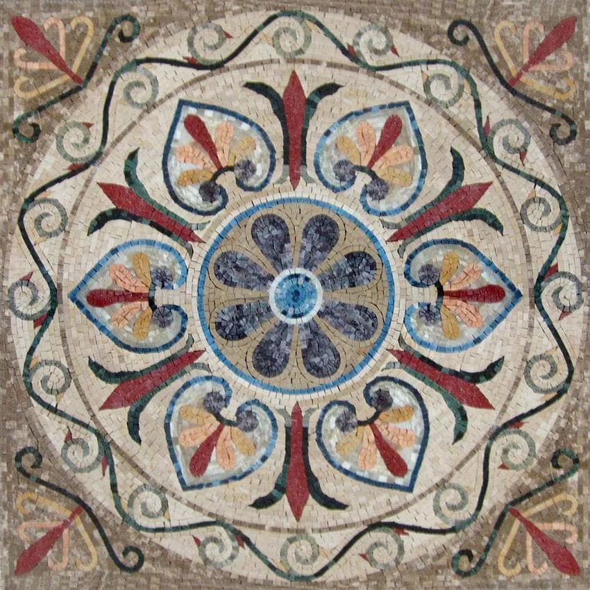Mosaico Floral Arabesco - Yanu