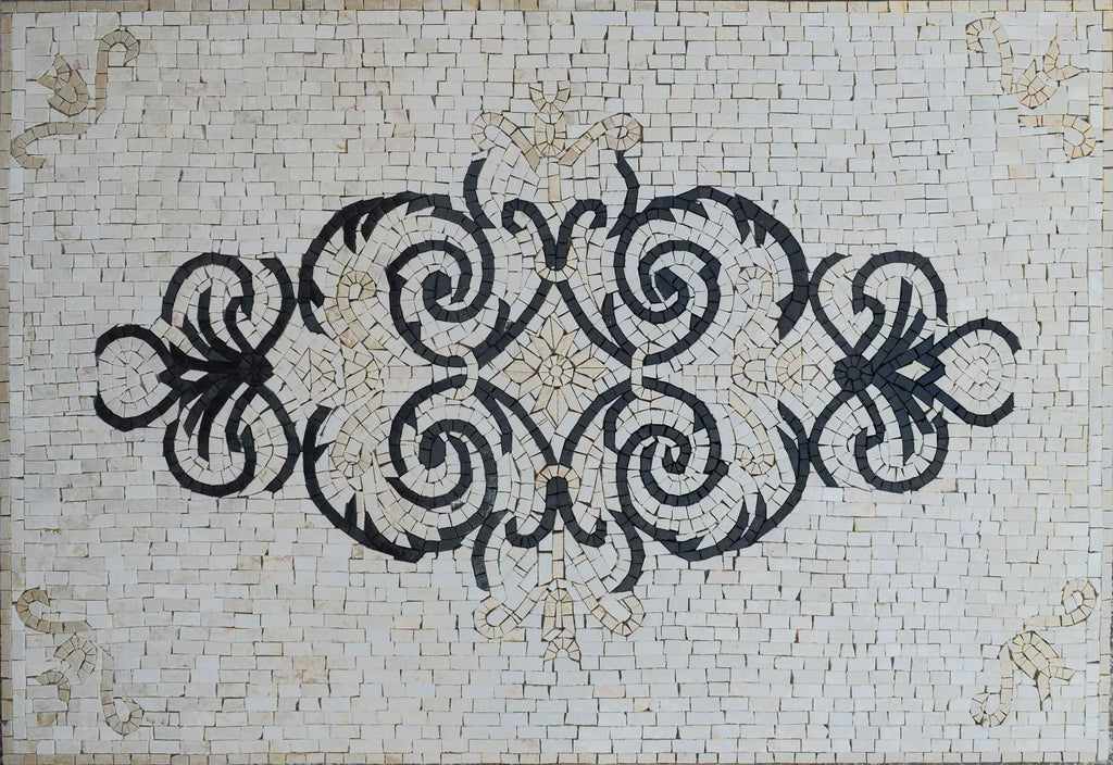 Mosaico de tapete de mármore arabesco - Symma
