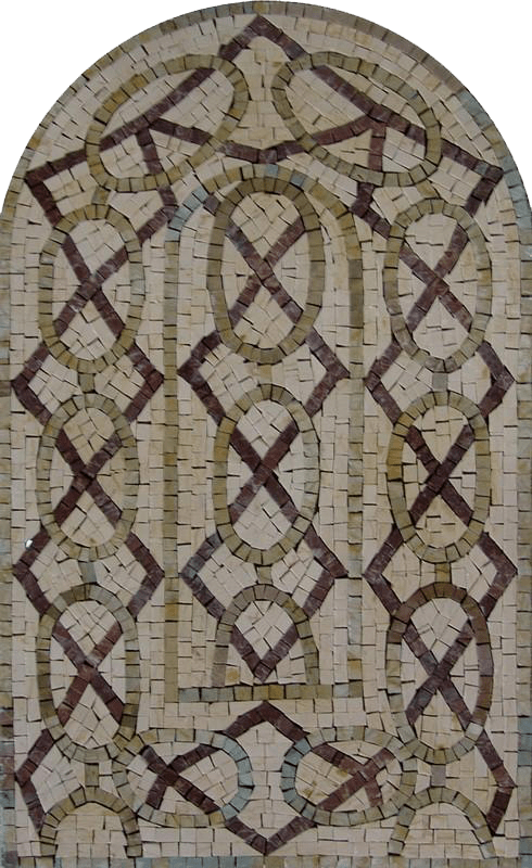 Arched Marble Mosaic - Elina - Mesh Backing