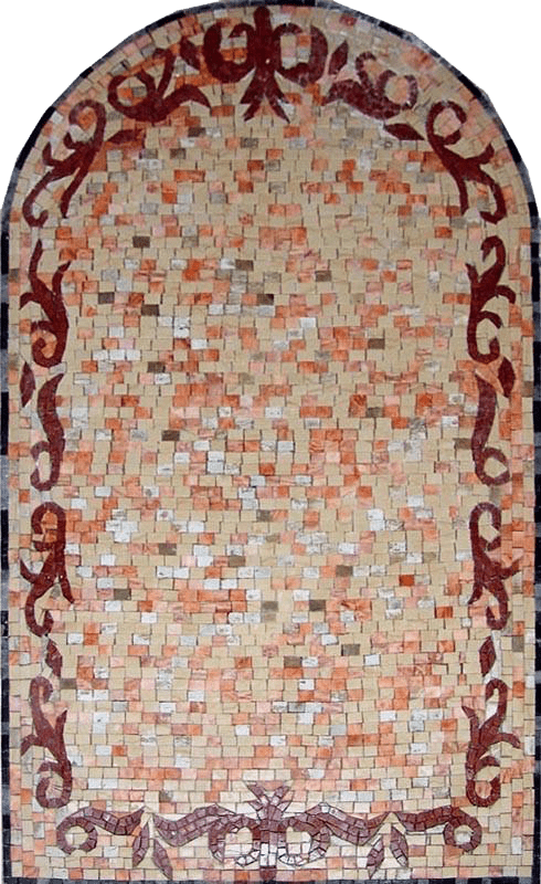 Arched Marble Mosaic Panel - Sarai