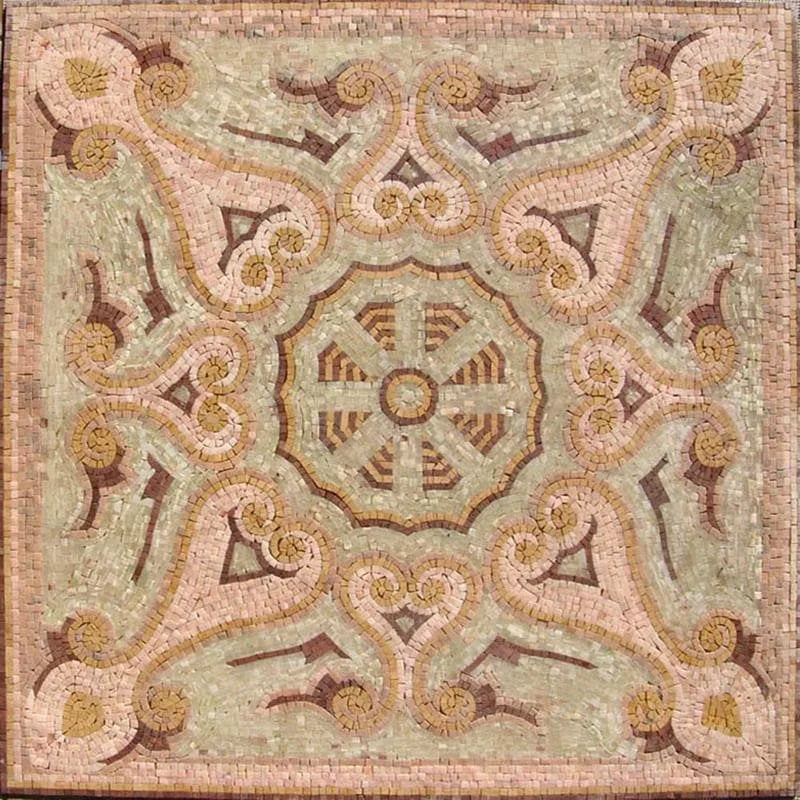 Panel Mosaico de Piedra Artesanal - Lluvia