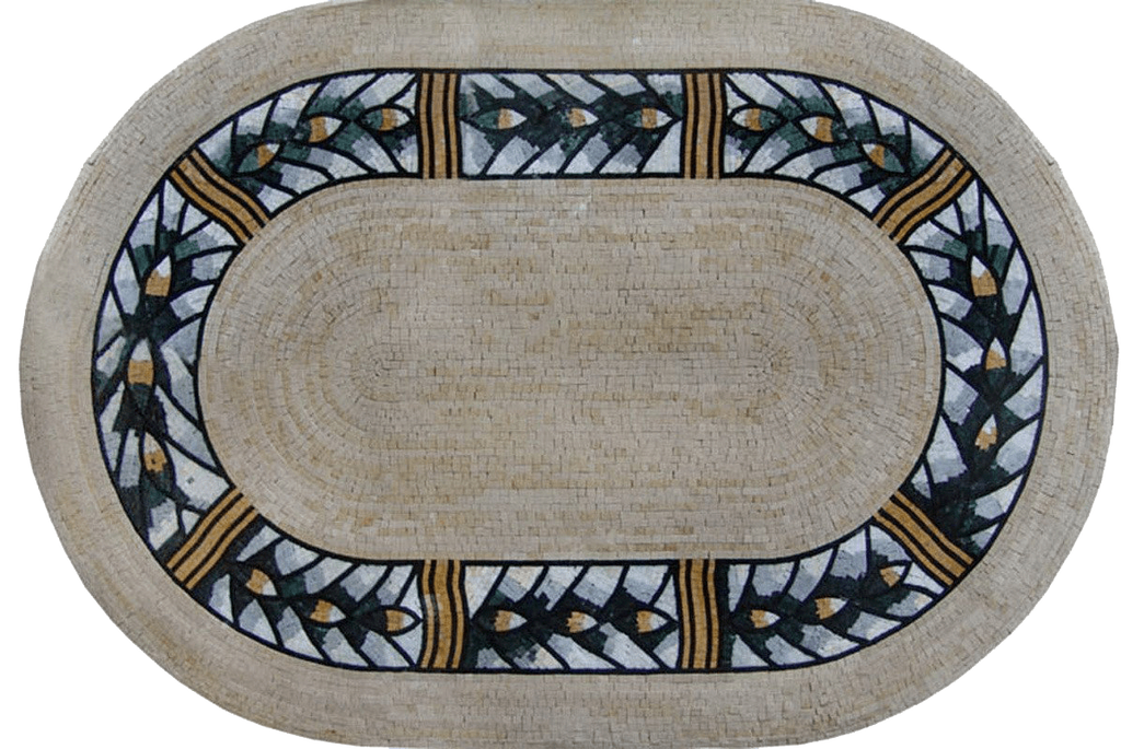 Mosaico Artístico Piso Oval - Tina