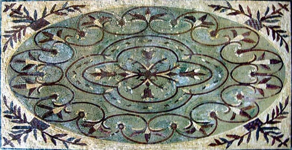 Botanischer Mosaik-Teppich - Hadi III