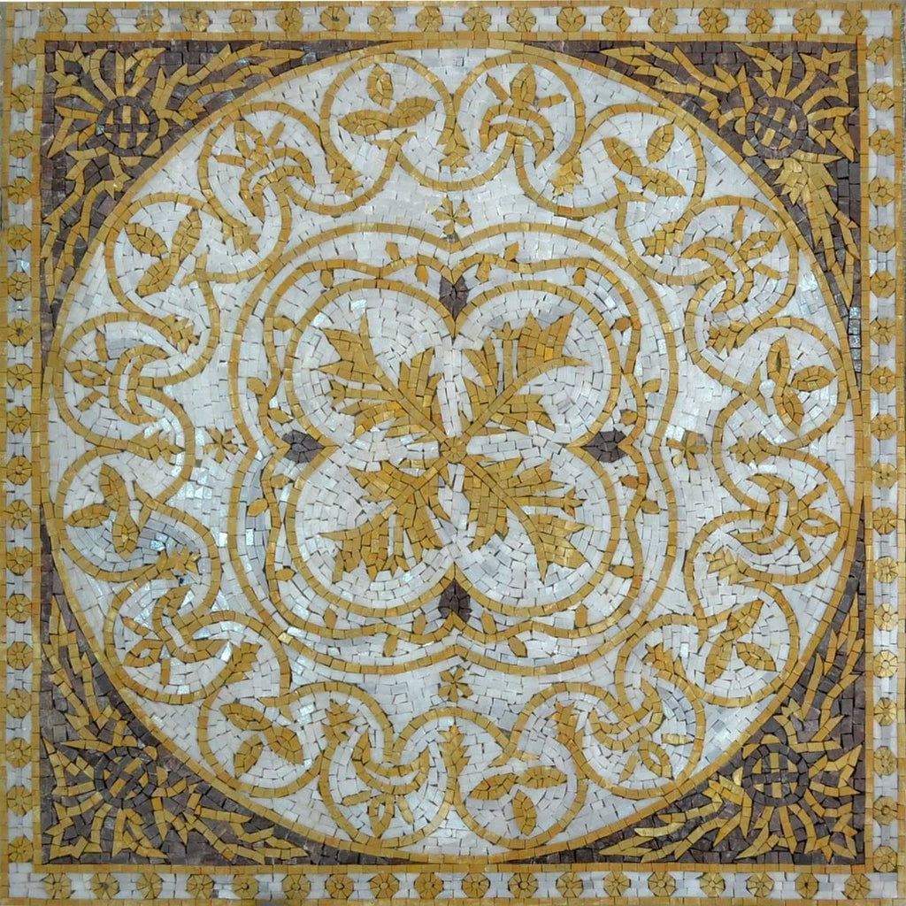 Cuadrado de mosaico botánico - Sasha