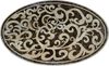 Mosaico de piso oval botânico ou tampo de mesa ou mural de parede - Livia