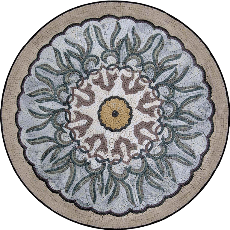 Obra de arte de piedra botánica - Rana Mosaic