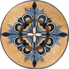 Médaillon en pierre botanique - Davia Mosaic