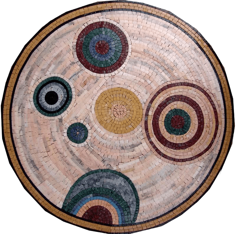 Mosaico de Mármore Círculos