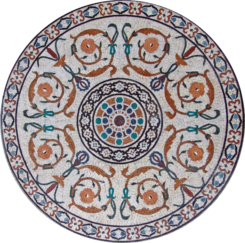 Circular Flower Mosaic - Felicity