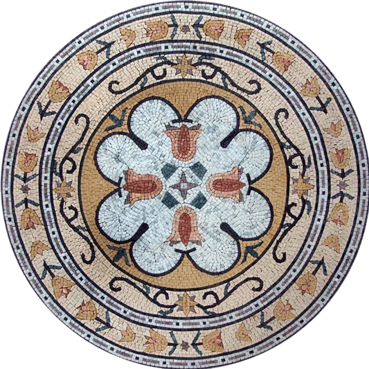 Circular Flower Mosaic - Gianna