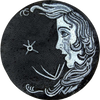 Sognatore cosmico - Medaglione mosaico celeste