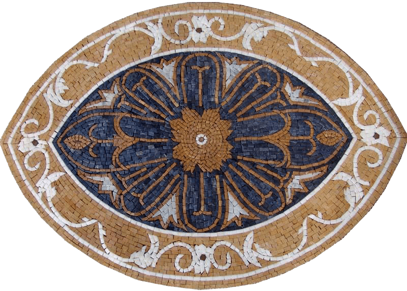 Mosaico com detalhes elípticos - Rawda
