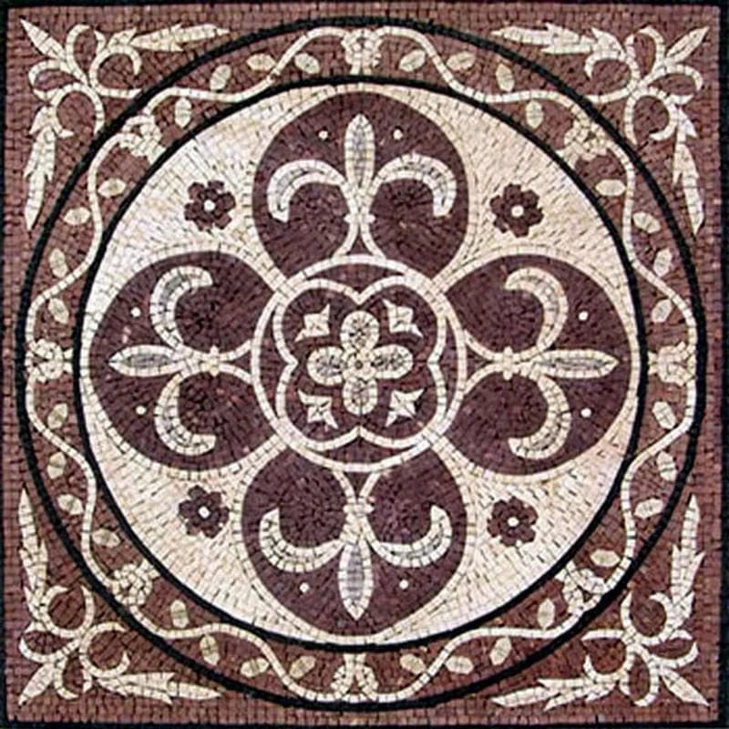 Mosaico de mármol Flor de Lis - Lyla