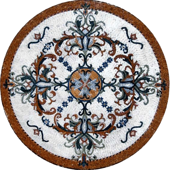 Medaglione Arte Floreale - Mosaico Ebele