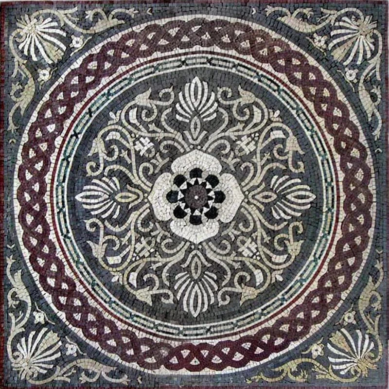 Panel de mosaico de arte floral - Abril