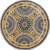 Medalhão de parede geométrico floral - Mosaico Deysi