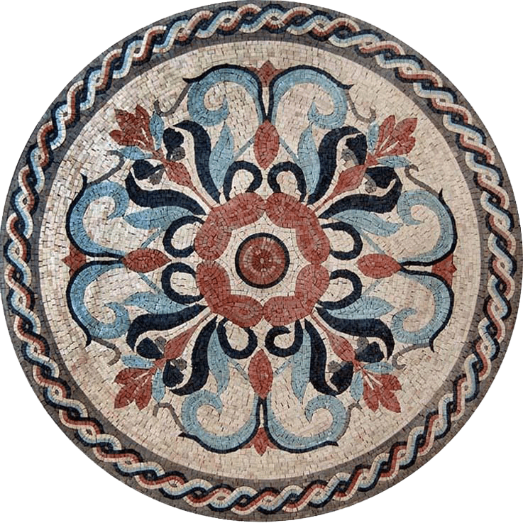Mosaico de mármol floral - Jacinto IV