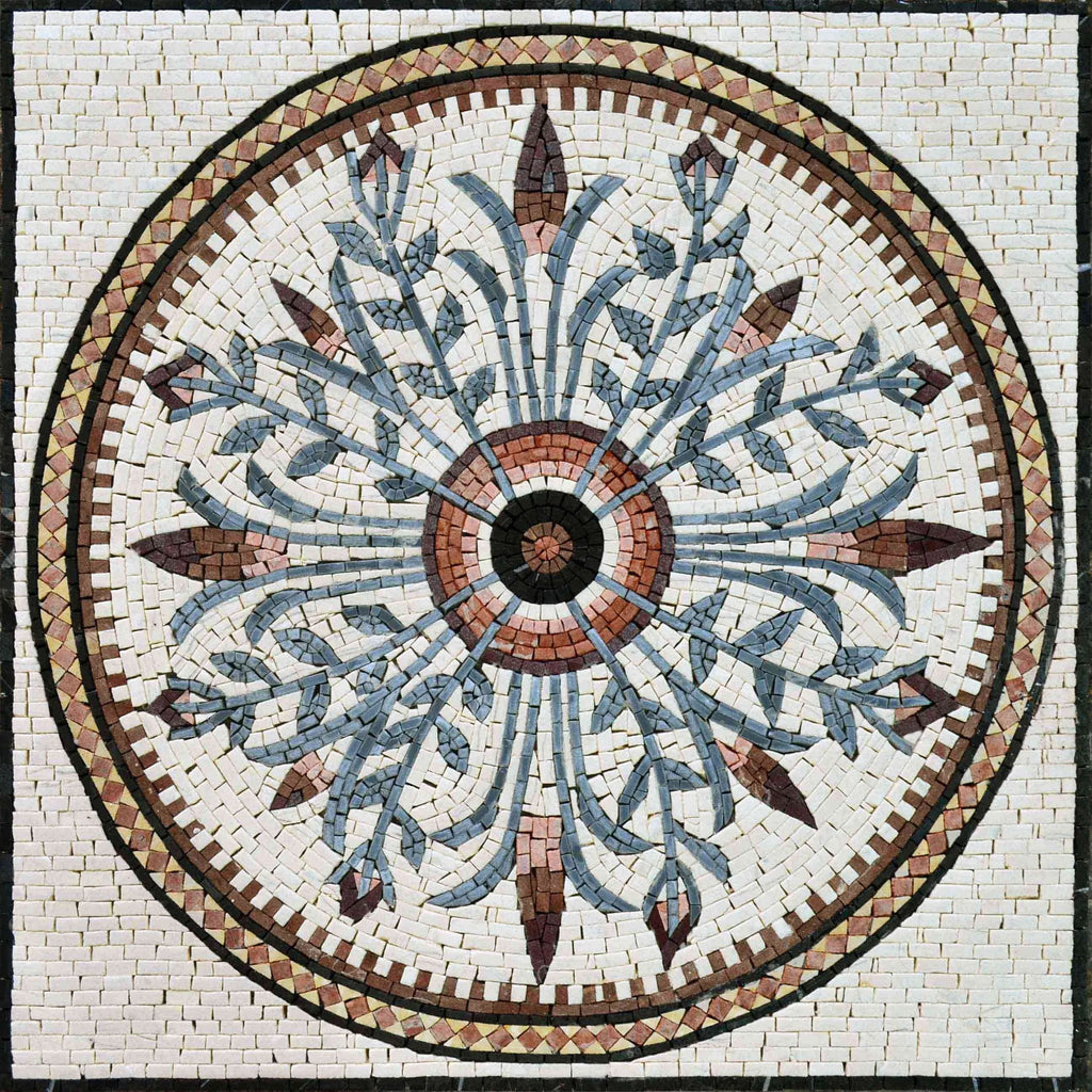 Panneau d'art en mosaïque florale - Camille