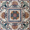 Painel de arte em mosaico floral - Cássia