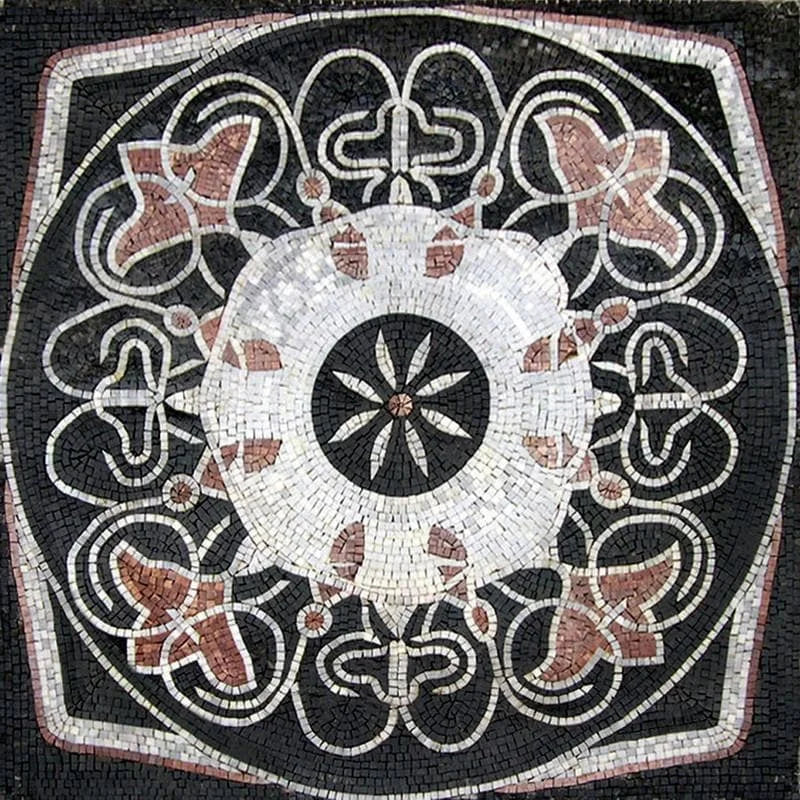 Piastrella Mosaico Floreale - Bianca
