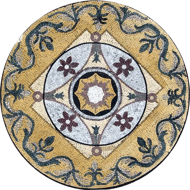Médaillon Mosaïque Florale - Huda